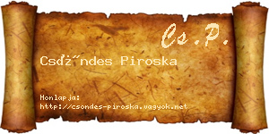 Csöndes Piroska névjegykártya
